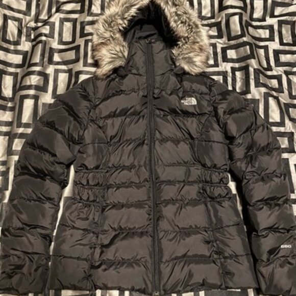 The North Face Women's Gotham Jacket II Black Goose Down Hoodie size Medium - Picture 5 of 7